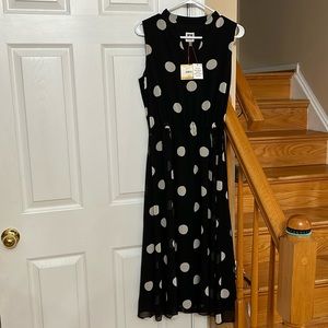 Anne klein Black with beige circles, sleeveless